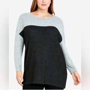 Plus Size Colour Block Soft Touch - Grey/Black - Never Worn